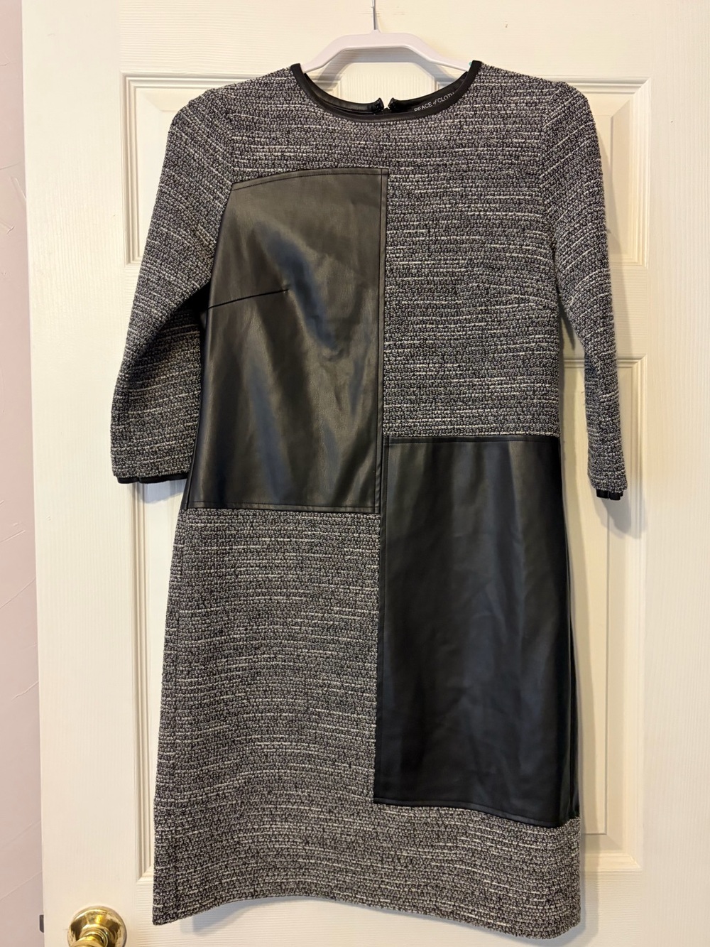 Peace of Cloth MICHAELA PATCHWORK DRESS - BOUCLE KNIT